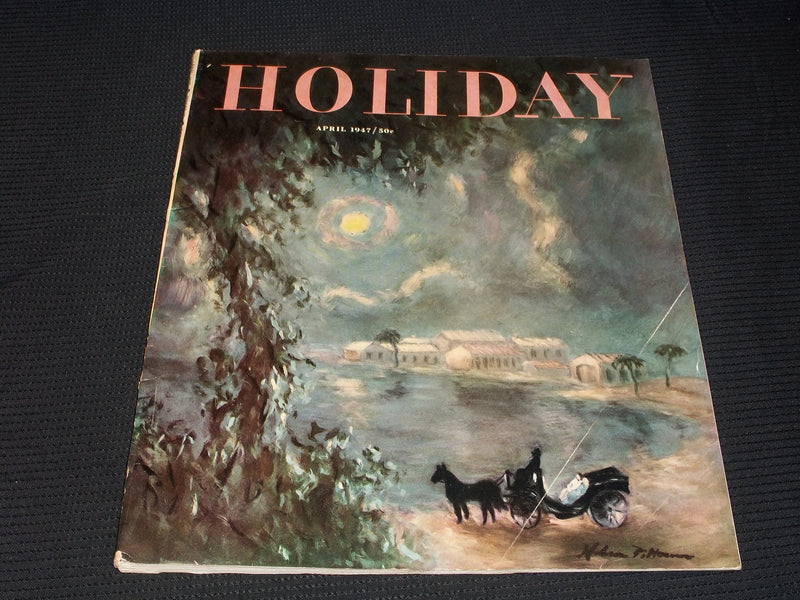 1947 APRIL HOLIDAY MAGAZINE - IN BERMUDA MOONLIGHT PITTMAN FRONT COVER - E 1254