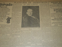 1908 JULY 10 THE BOSTON HERALD - BRYAN'S NAME PLACED BEFORE CONVENTION - BH 320