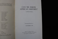 1965 CAN WE WRITE AFRICAN HISTORY? SOFTCOVER BOOK BY BASIL DAVIDSON - K 3519