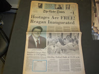 1981 JANUARY 20 THE GLOBE-TIMES - HOSTAGES FREED - REAGAN INAUGURATION - NP 3189