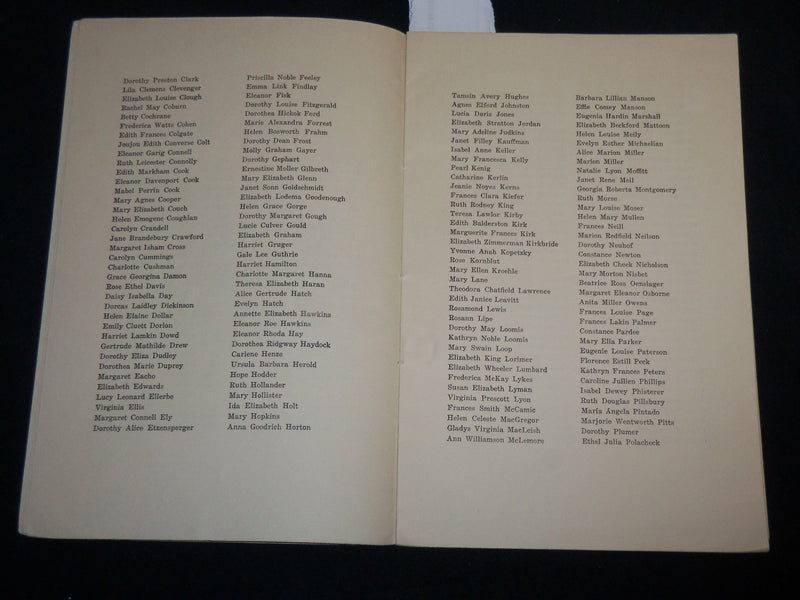 1929 JUNE 17 SMITH COLLEGE 51ST COMMENCEMENT PROGRAM - J 6638