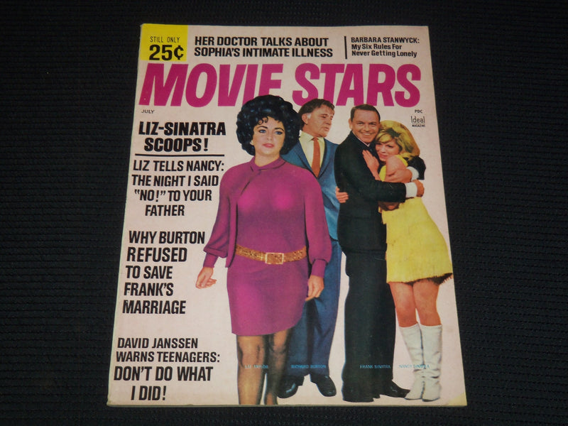 1968 JULY MOVIE STARS MAGAZINE - LIZ TAYLOR & RICHARD BURTON COVER - E 12478