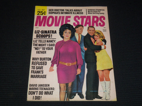 1968 JULY MOVIE STARS MAGAZINE - LIZ TAYLOR & RICHARD BURTON COVER - E 12478