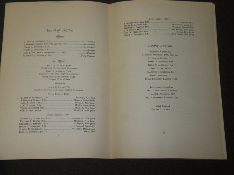 1947-1948 UPSALA COLLEGE BULLETINS LOT OF 2 - EAST ORANGE NEW JERSEY - KD 5197