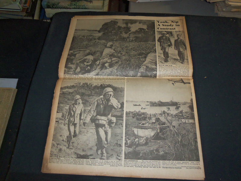 1945 APRIL 29 NY JOURNAL AMERICAN NEWSPAPER -TRUMAN DENIES PEACE RUMORS- NP 3510
