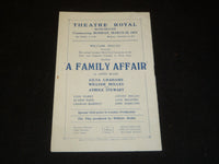 1921 A FAMILY AFFAIR THEATRE ROYAL MANCHESTER PROGRAM - AILSA GRAHAME - J 5387