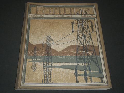 1936 MARCH FORTUNE MAGAZINE - GREAT COVER & ADS - F 73