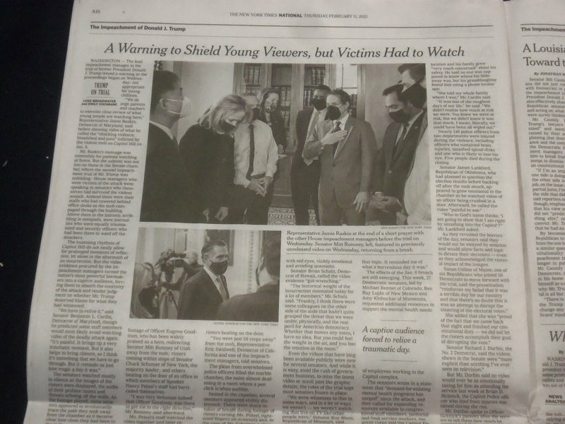 2021 FEBRUARY 11 NEW YORK TIMES - DEMOCRATS DETAIL TRUMP BID TO FUEL SUPPORTERS
