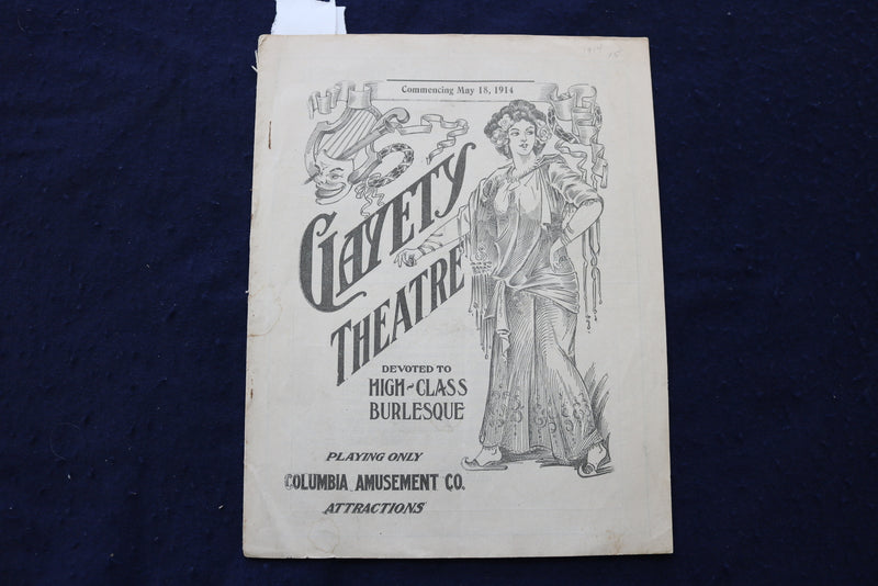 1914 MAY 18 GAYETY THEATRE - BURLESQUE - PROGRAM - K 1668