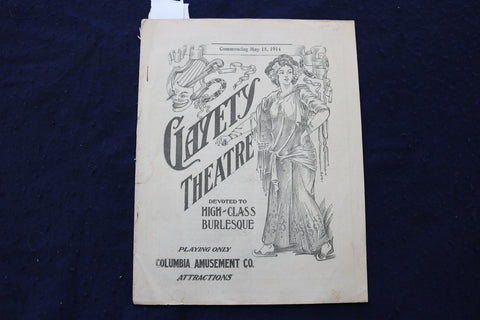 1914 MAY 18 GAYETY THEATRE - BURLESQUE - PROGRAM - K 1668