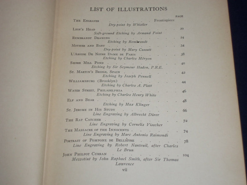 1908 HOW TO APPRECIATE PRINTS BOOK BY FRANK WEITENKAMPF - ILLUSTRATIONS- KD 2595