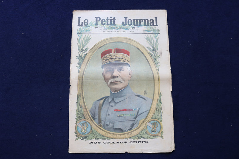 1917 APR 8 LE PETIT JOURNAL SUPPLEMENT ILLUSTRE MAGAZINE - GEN. BELIN - NP 8804