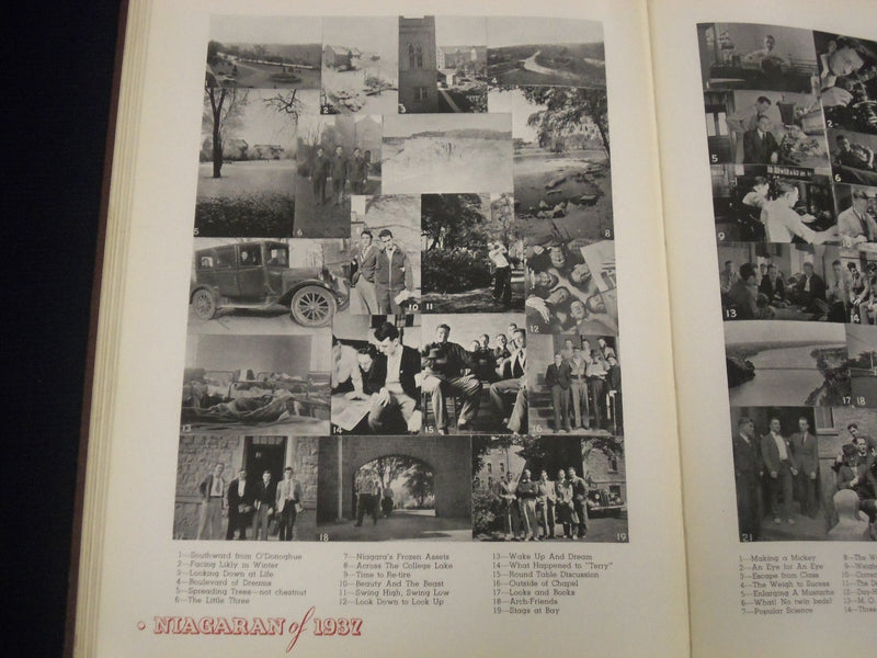 1937 THE NIAGARAN NIAGARA UNIVERSITY YEARBOOK - NEW YORK - GREAT PHOTOS - YB 134