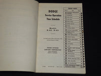 1956-1958 DODGE CAR & TRUCKS SERVICE OPERATIONS TIME SCHEDULE LOT OF 4 - J 8086