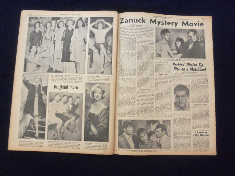 1960 APRIL 24 NEW YORK SUNDAY NEWS NEWSPAPER -POLARIS ATOMIC SUBMARINES- NP 6772