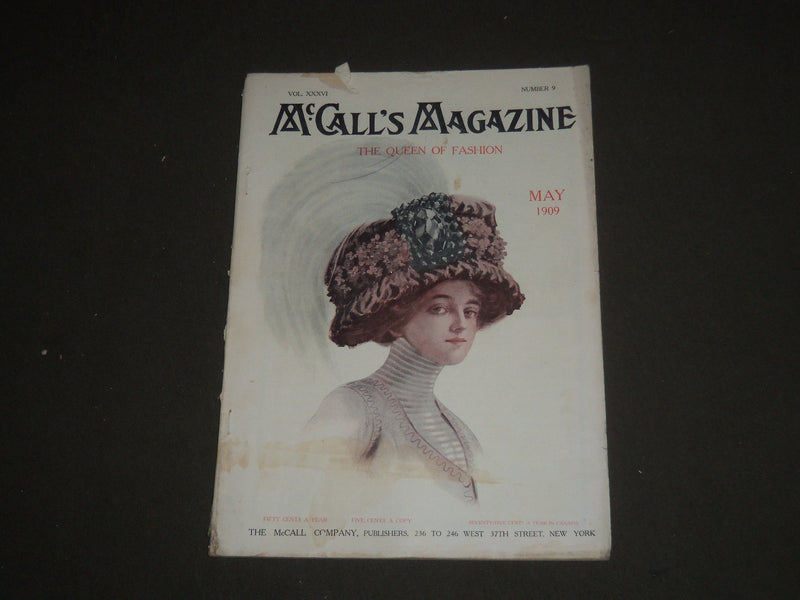 1909 MAY MCCALL'S MAGAZINE - GREAT FASHION ILLUSTRATIONS & ADS - ST 5388