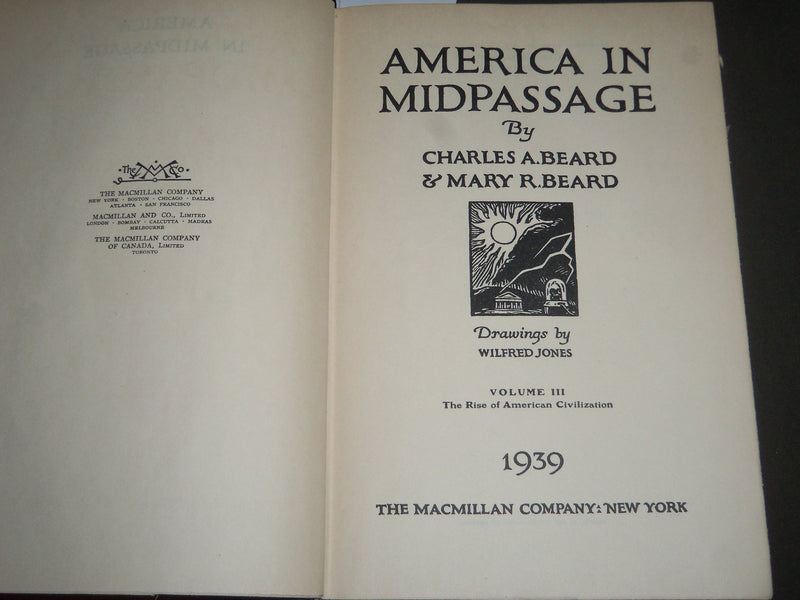 1939 AMERICA IN MIDPASSAGE BY CHARLES & MARY BEARD VOLUME NO. 3 - KD 4457