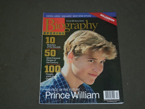 1999 DECEMBER BIOGRAPHY MAGAZINE - PRINCE WILLIAM COVER - B 3738