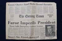 1974 AUGUST 6-11 HUNTERDON COUNTY NEWSPAPER - RICHARD NIXON - LOT OF 4- NP 8859
