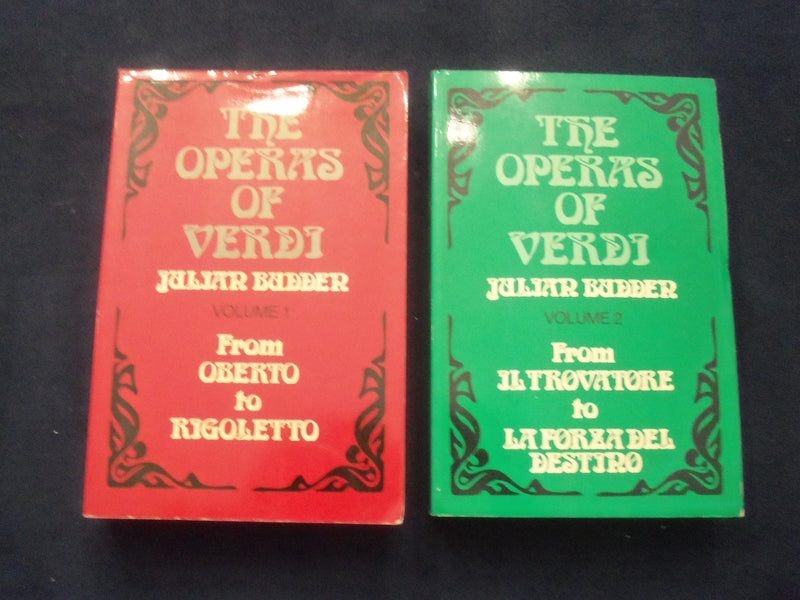1973-1978 THE OPERAS OF VERDI SOFTCOVER BOOKS - VOLS 1 & 2 - J. BUDDER - KD 8696
