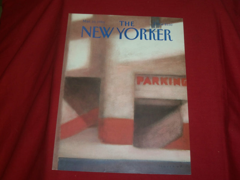 1986 MARCH 10 NEW YORKER MAGAZINE FRONT COVER ONLY - GREAT ART FOR FRAMING