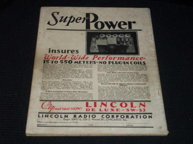 1932 APRIL SHORT WAVE CRAFT MAGAZINE NICE COVERS & INSIDE CONTENT - E 2340