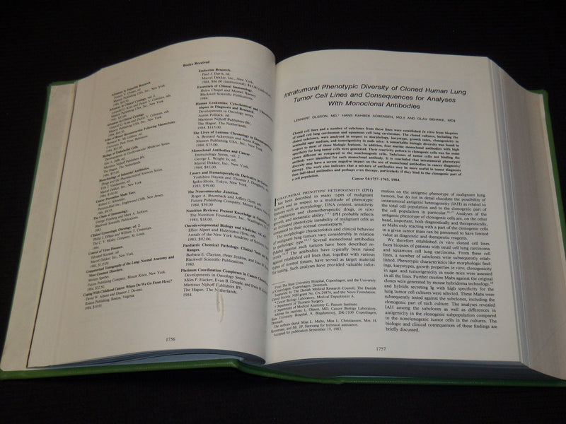 1982-1988 CANCER JOURNAL MAGAZINE BOUND VOLUMES LOT OF 6 - KD 1I