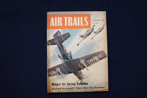 1951 JANUARY AIR TRAILS MAGAZINE - DOUGLAS AD-2 COVER - E 11421