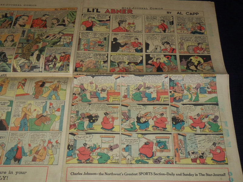 1939 OCTOBER 22 & 29 MINNEAPOLIS STAR JOURNAL COLOR COMICS LOT OF 2 - NP 2151X
