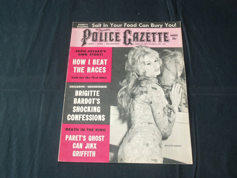 1962 AUGUST THE NATIONAL POLICE GAZETTE MAGAZINE - BRIGITTE BARDOT - B 5715