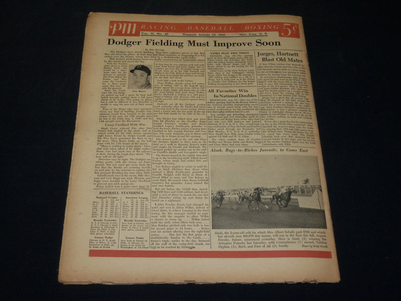 1941 AUGUST 19 PM'S WEEKLY NEWSPAPER - FDR BANKS ON RUSSIA - NP 4933