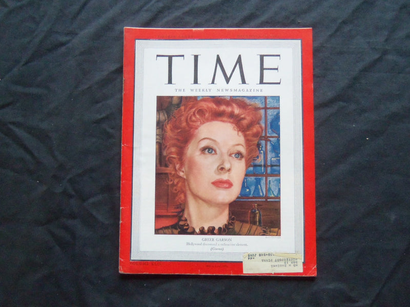 1943 DECEMBER 20 TIME MAGAZINE - GREER GARSON - T 895