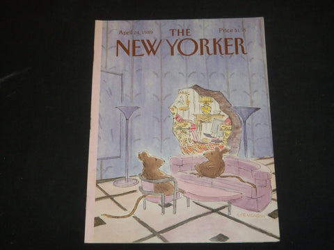 1989 APRIL 24 THE NEW YORKER MAGAZINE - ILLUSTRATED COVER - NY 1383