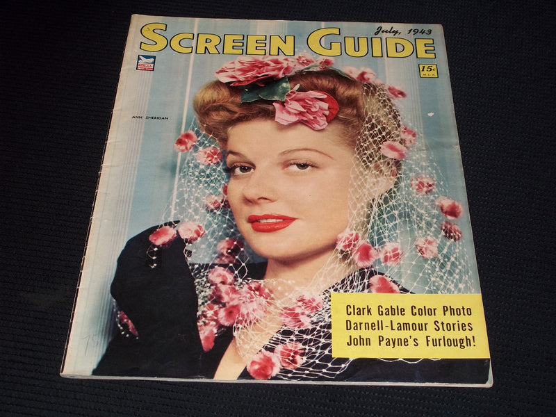 1943 JULY SCREEN GUIDE MAGAZINE - ANN SHERIDAN FRONT COVER - E 20094