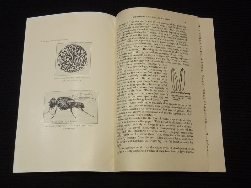 1916-1931 U. S. PUBLIC HEALTH BULLETINS LOT OF 5 - MALARIA - TYPHOID - K 2026