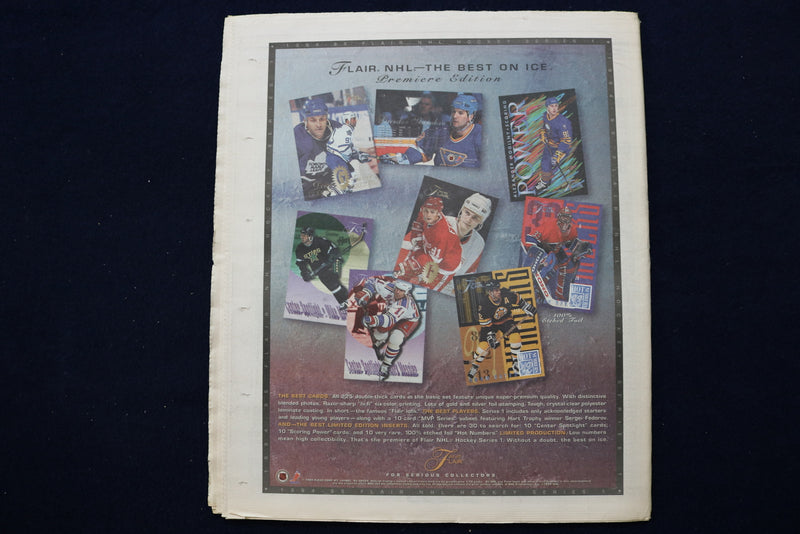 1995 JANUARY 6 THE HOCKEY NEWS NEWSPAPER -1994: YEAR EVERYTHING STOPPED- NP 8730