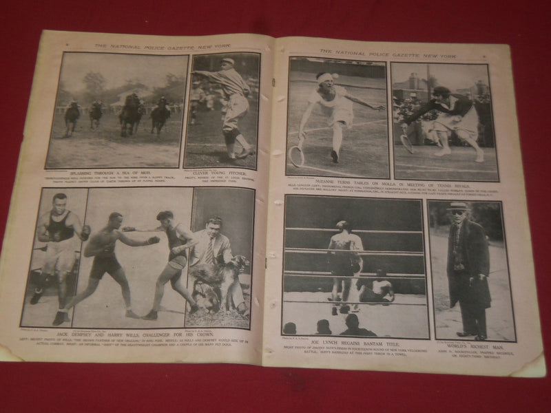 1922 AUGUST 12 THE NATIONAL POLICE GAZETTE MAGAZINE - KEN WILLIAMS - B 5751