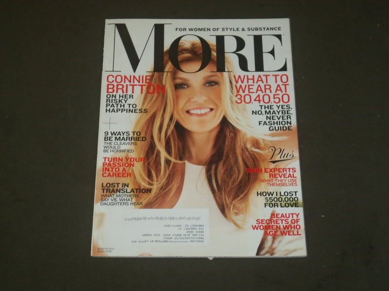 2013 MARCH MORE MAGAZINE - CONNIE BRITTON COVER - B 2334