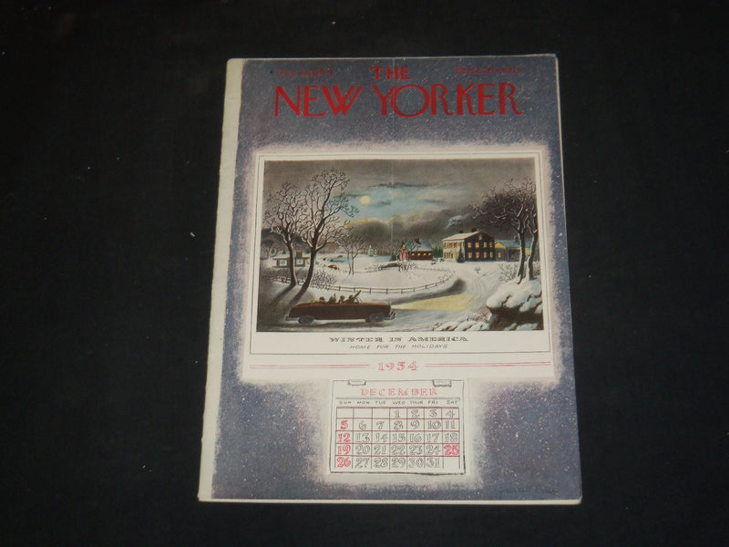 1954 DECEMBER 25 THE NEW YORKER MAGAZINE - ILLUSTRATED COVER - NY 1043