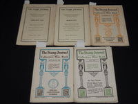 1915-1916 THE STAMP JOURNAL MAGAZINE LOT OF 5 ISSUES - O 1134L