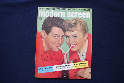 1956 MAY MODERN SCREEN MAGAZINE - EDDIE FISHER & DEBBIE REYNOLDS COVER - E 18534