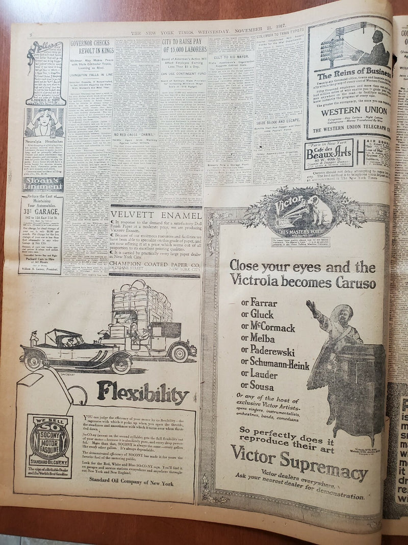 1917 NOVEMBER 21 NEW YORK TIMES - SUFFRAGE LEADERS CALL FOR REPRISAL - NT 8081