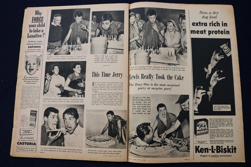 1953 MAY 3 SUNDAY NEWS PICTURE -TERRY MOORE - LUCY-DESI - MARTIN-LEWIS - E 22775