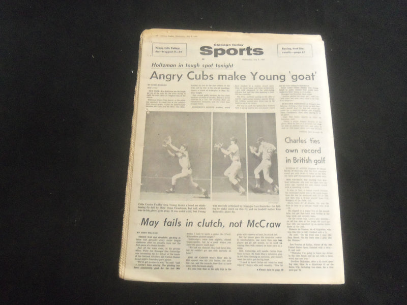 1969 JULY 9 CHICAGO AMERICAN TODAY NEWSPAPER -PREVIEW OF MOON LANDING - NP 5835