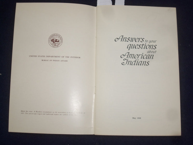 1968 MAY ANSWERS TO YOUR QUESTIONS ABOUT AMERICAN INDIANS - J 9499