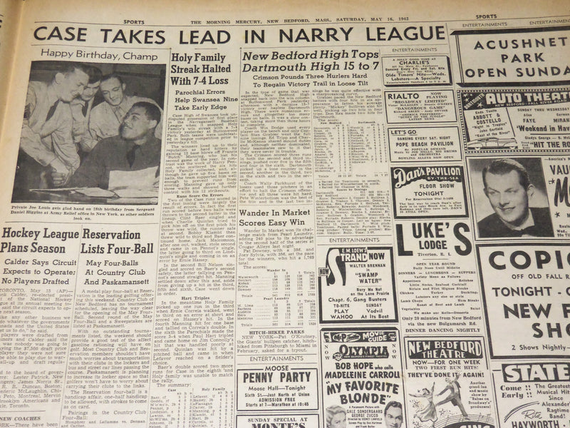 1942 MAY 16 NEW BEDFORD MORNING MERCURY NEWSPAPER - GERMANS ENTER KERCH- NT 8907