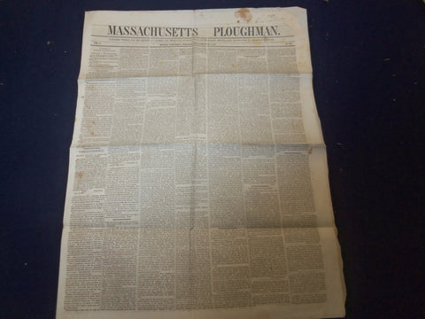 1846 SEPTEMBER 26 MASSACHUSETTS PLOUGHMAN - SLAVERY- CHOLERA- LOCKJAW - NP 5131