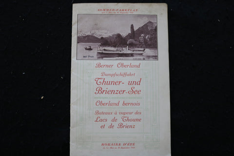 1910 BERNER OBERLAND TRAVEL GUIDE - FOLD-OUT - GERMAN TEXT - K 2217