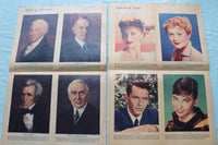 1950'S PHILADELPHIA INQUIRER COLORAMA SECTIONS - MOVIE STARS -LOT OF 18- NP 9232