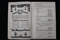1929 WAKE UP AND DREAM! MAGAZINE PROGRAM - LONDON PAVILION - K 2453